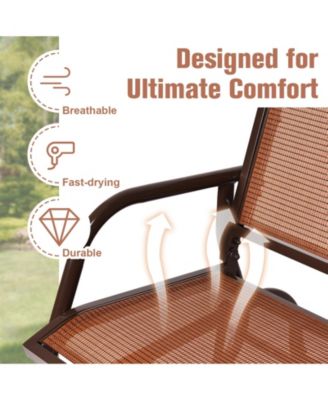 SUGIFT Swing Glider Chair 48 Inch Loveseat Rocker Lounge Backyard