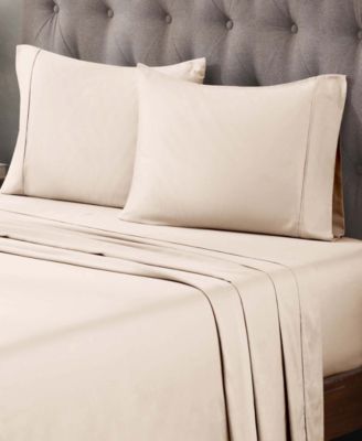 400-TC Egyptian Cotton Solid Deep Pocket Sheet Set, Twin