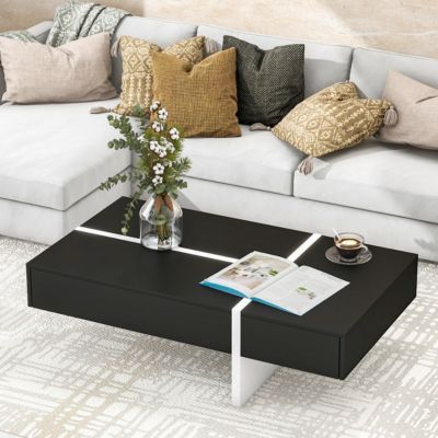  Modern Glossy Rectangle Coffee Table