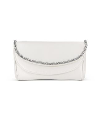 Woman's Talia Double Flap Clutch with Crystal Necklace