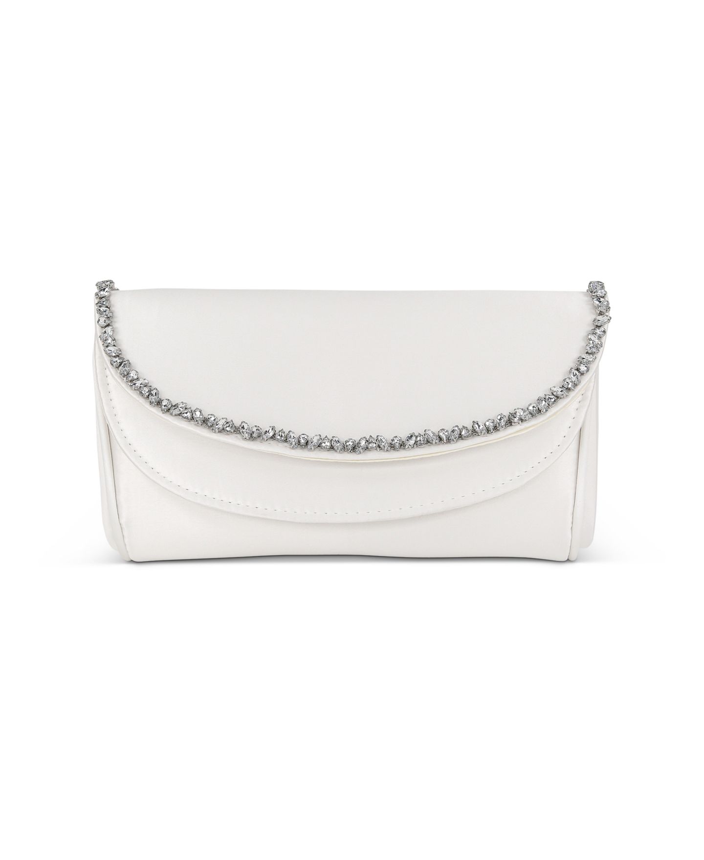 Женский клатч Jewel Badgley Mischka Talia Double Flap Clutch with Crystal Necklace, цвет: Чёрный — фото 1