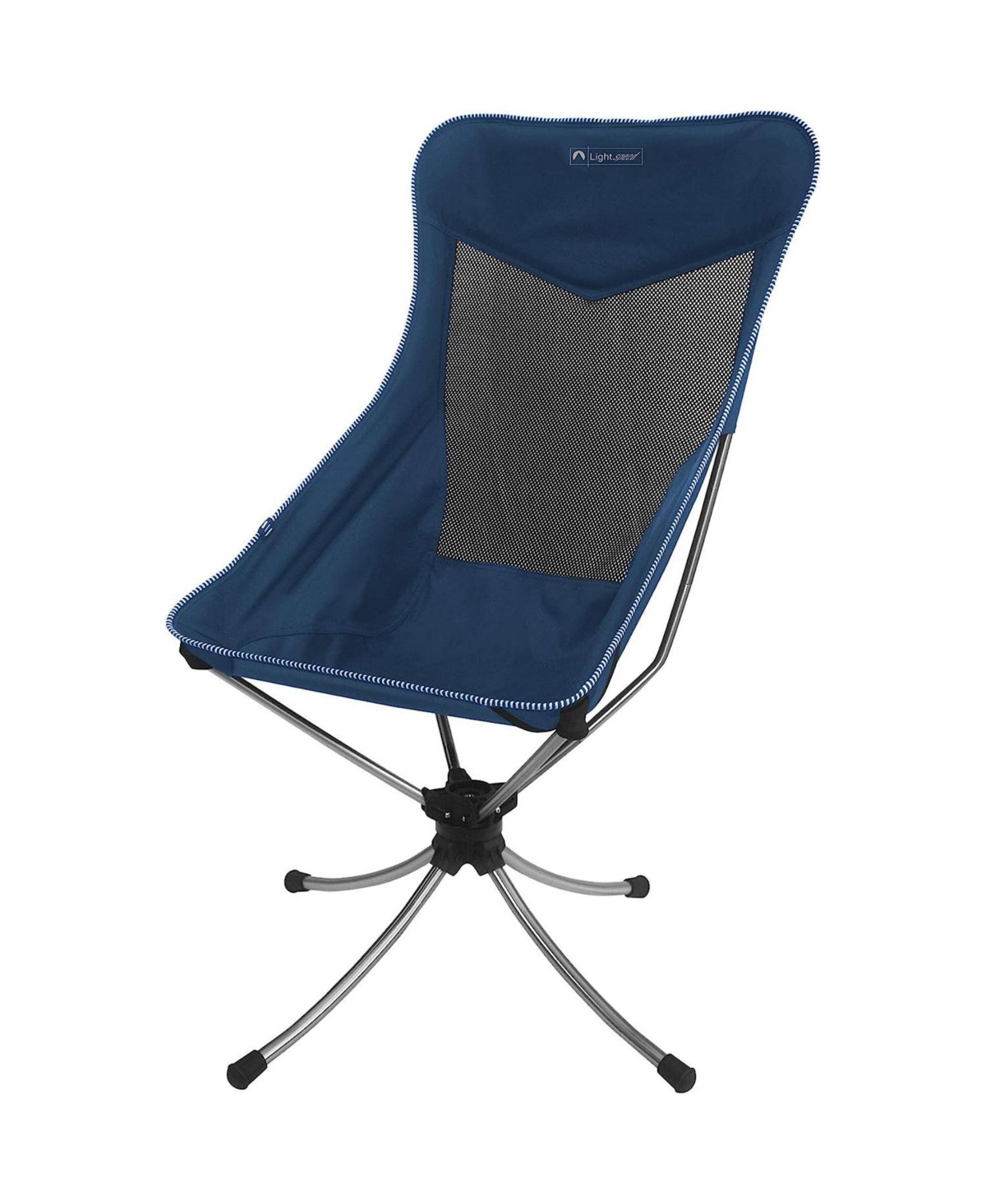 Lightspeed Outdoors Tall Swivel Camp Chair, Blue - Blue