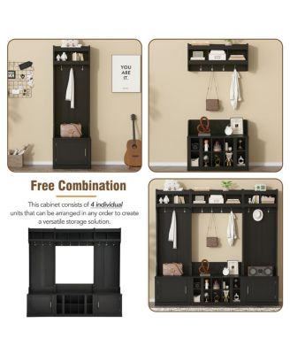  Multi-functional Hall Tree with Storage Bench