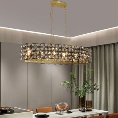 Modern Oval Crystal Chandelier