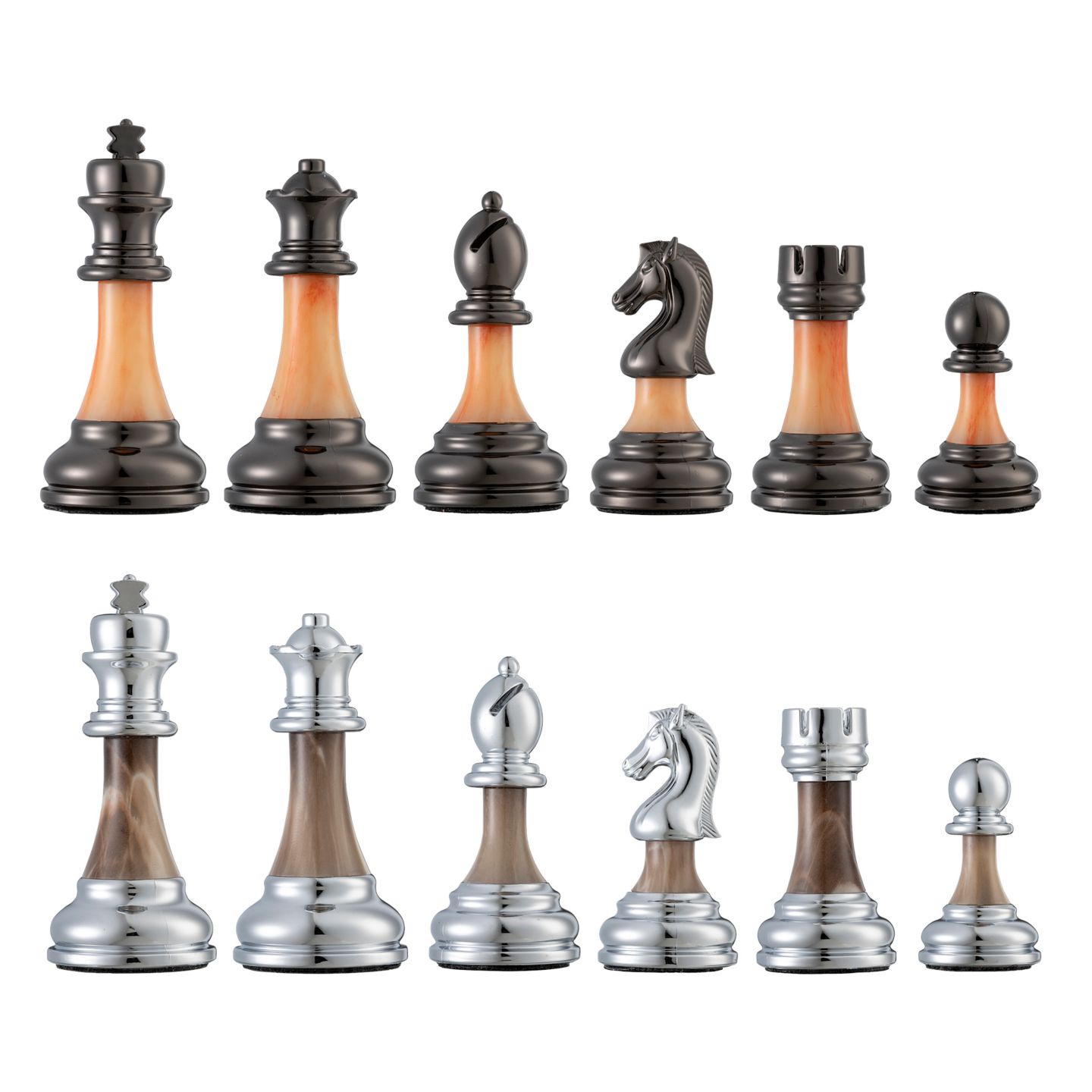 Детские игрушки Bobby Fischer Metal & Acrylic Chess Pieces, 32 Piece Set, от 14 лет, цвет: Серебряный — фото 3
