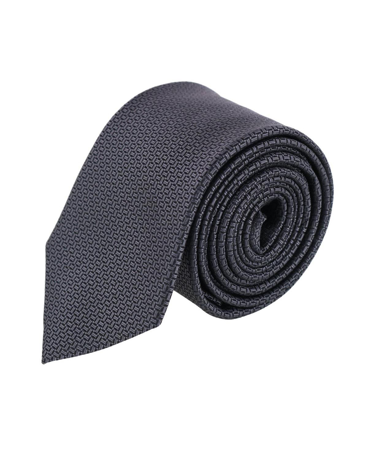Men's The Monte Bello Interlocked Silk Necktie - Graphite