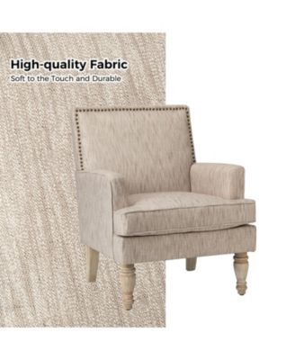 Bisnauth Contemporary Accent Chair with Nailhead Trim