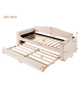 Teddy Fleece Upholstered Daybed with Bluetooth Audio System