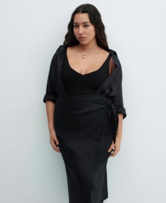 Women's Bow Linen Skirt