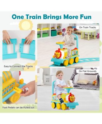 6V Electric Kids Ride On Car Toy Train with 16 Pieces Tracks