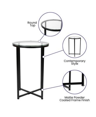 Fairdale End Table With Round Cross Brace Frame