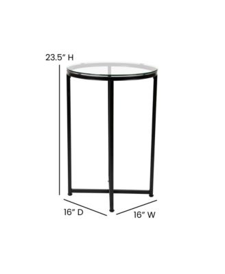 Fairdale End Table With Round Cross Brace Frame