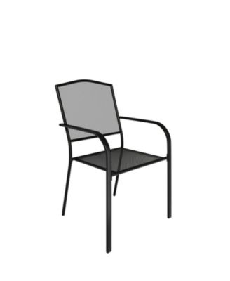 2Pcs Steel Mesh Chairs Balcony Mesh Dining Chair With Powder Coating