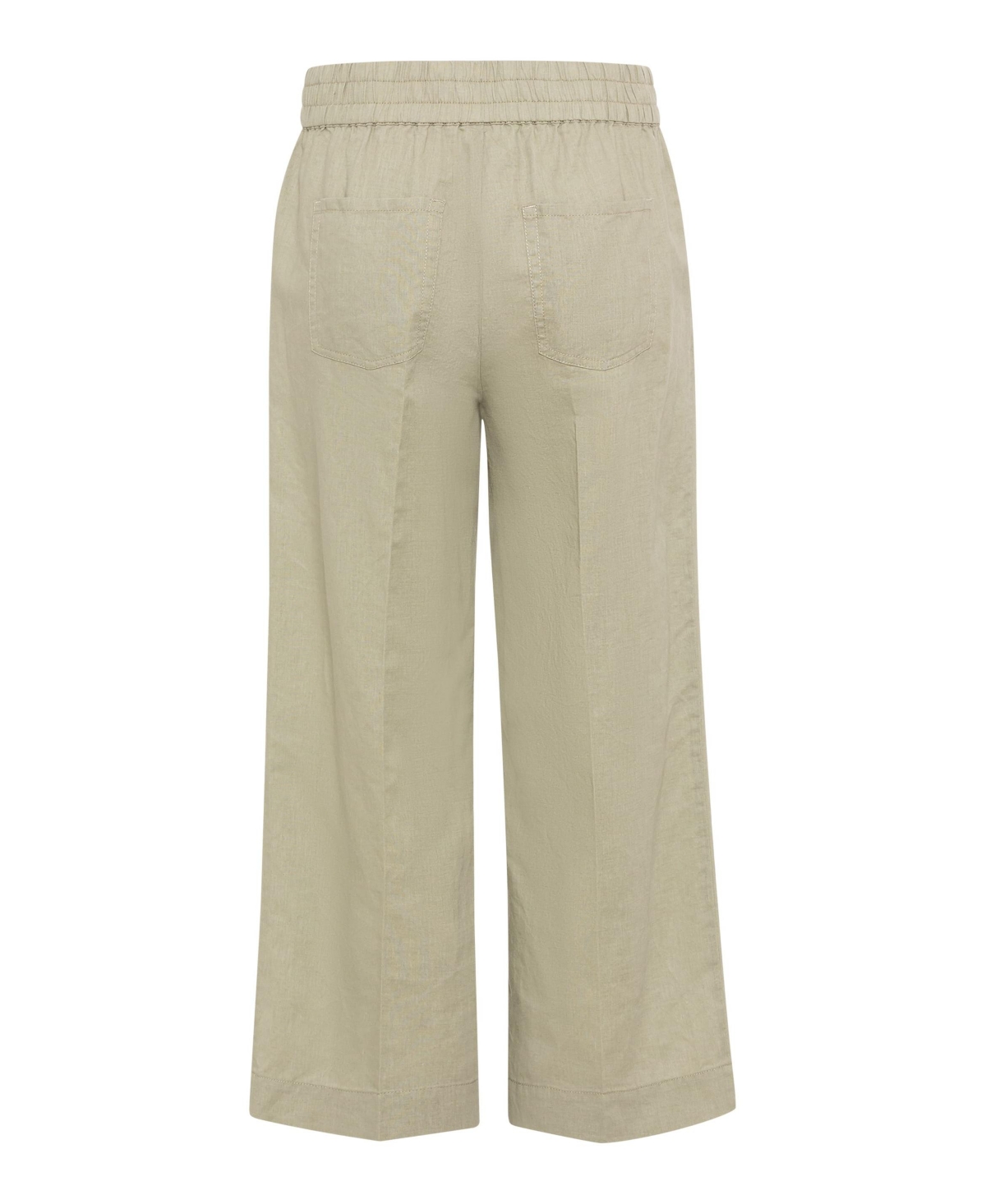 Olsen Women's Anna Fit Wide Leg Cotton Linen Pull-On Culottes