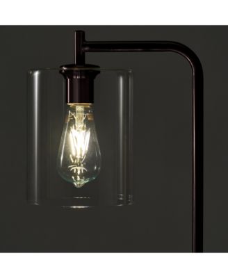 Elizabeth Modern LED Gold Floor Lamp with Glass Shade (66"), Edison Bulb Included