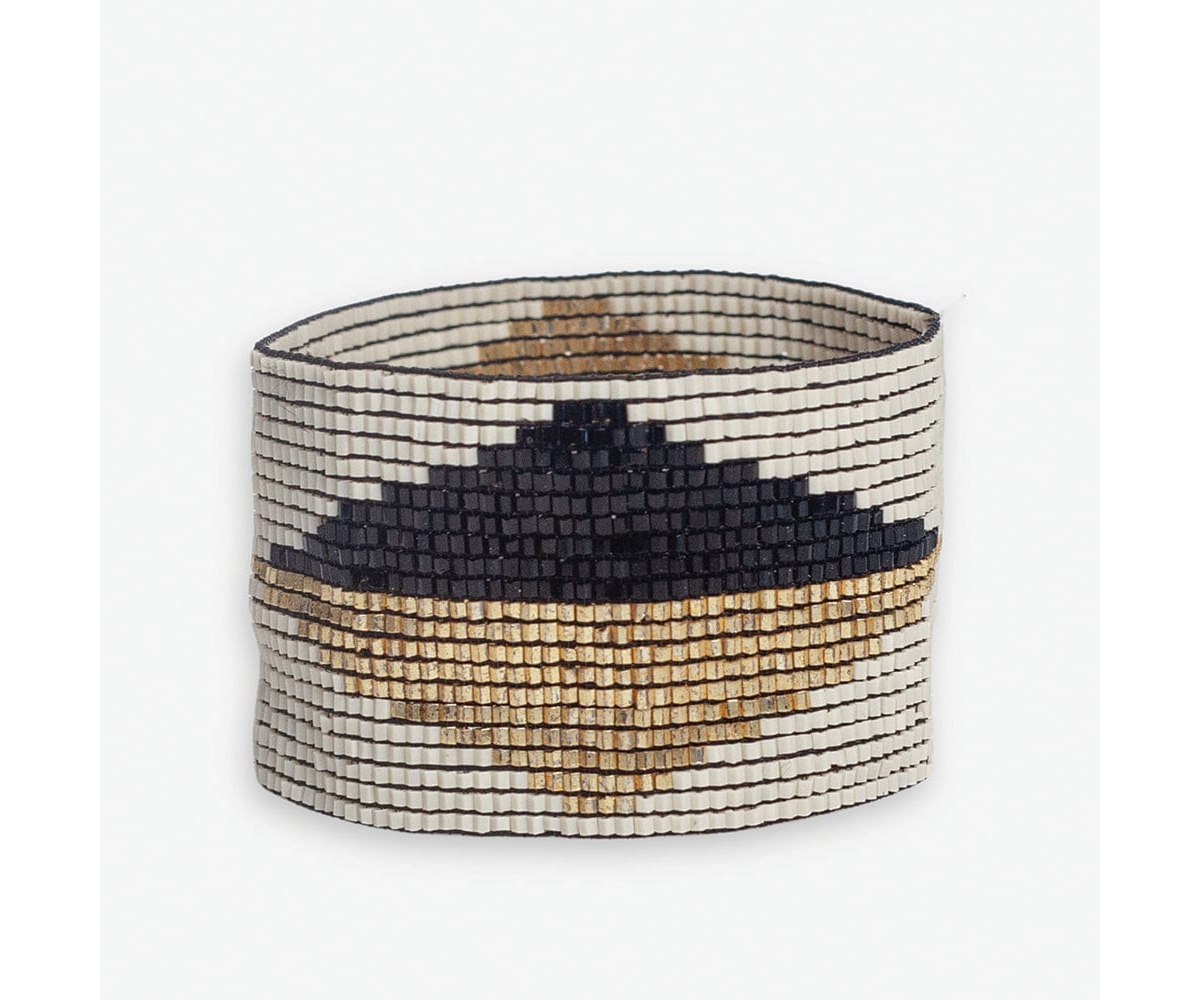 Brooklyn Beaded Stretch Bracelet - Navy
