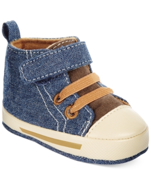 First Impressions Baby Boys High-Top Denim Sneakers Created for Macy's