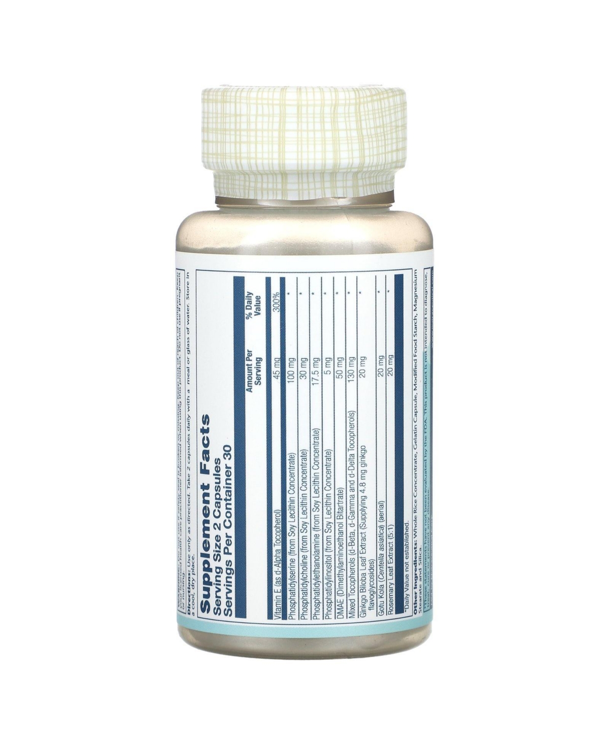 Solaray Phosphatidylserine Plus - Capsules - Assorted Pre-pack (See Table 9
