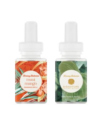Smart Home Fragrance Device Starter Set 4 - Scent Diffuser for Home - Includes Fragrance Aroma Diffuser - Tommy Bahama Maui Mango and Signature Island Blend Scent Refills