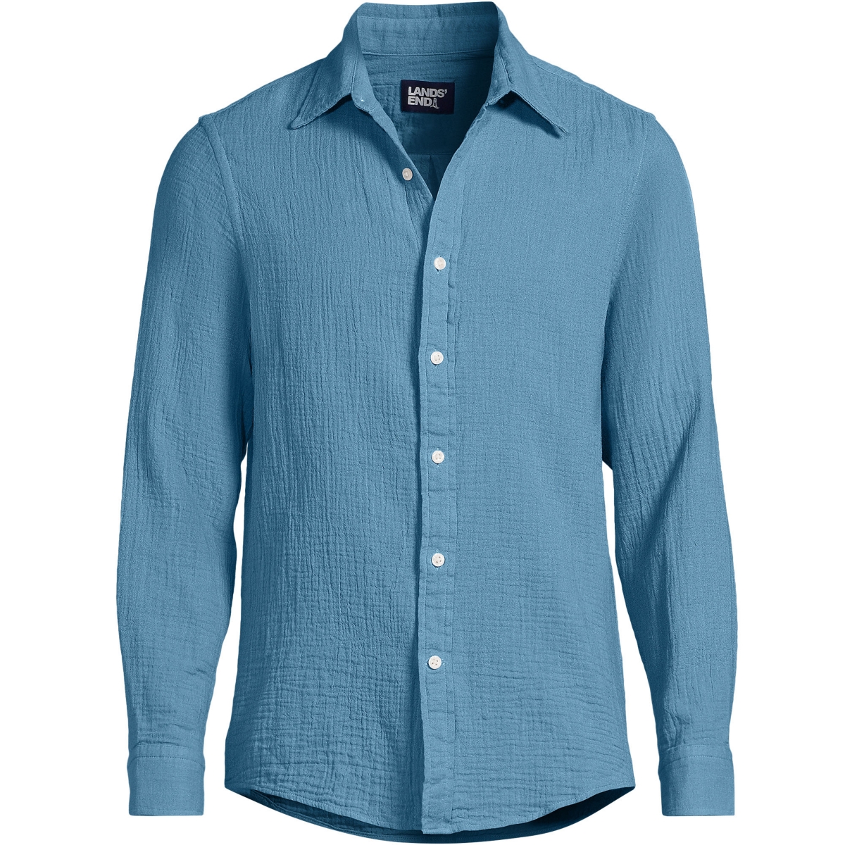 Lands' End Men's Long Sleeve Gauze Shirt