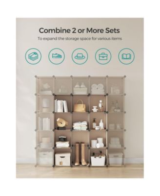 Modular 16-Cube Storage Organizer for Wardrobe, Closet, or Bedroom Use