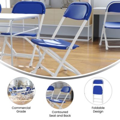 10 Pack Kids Plastic Folding Chair Daycare Home School Furniture