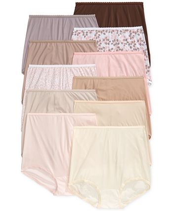 Bali 3 Pair Briefs Skimp Skamp Panty, Underwear Size M/6 Mixed Lot