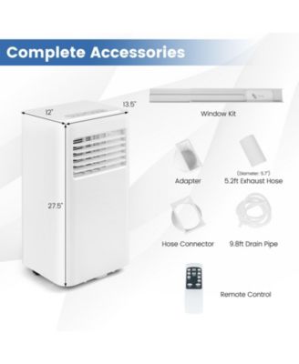 5000 BTU(SACC) Portable Air Conditioner Cools 250 Sq.Ft