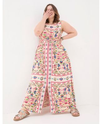 knee length dresses for ladies TRAIL OF FLOWERS MAXI FREE PEOPLE – Whit Kingston main image 0