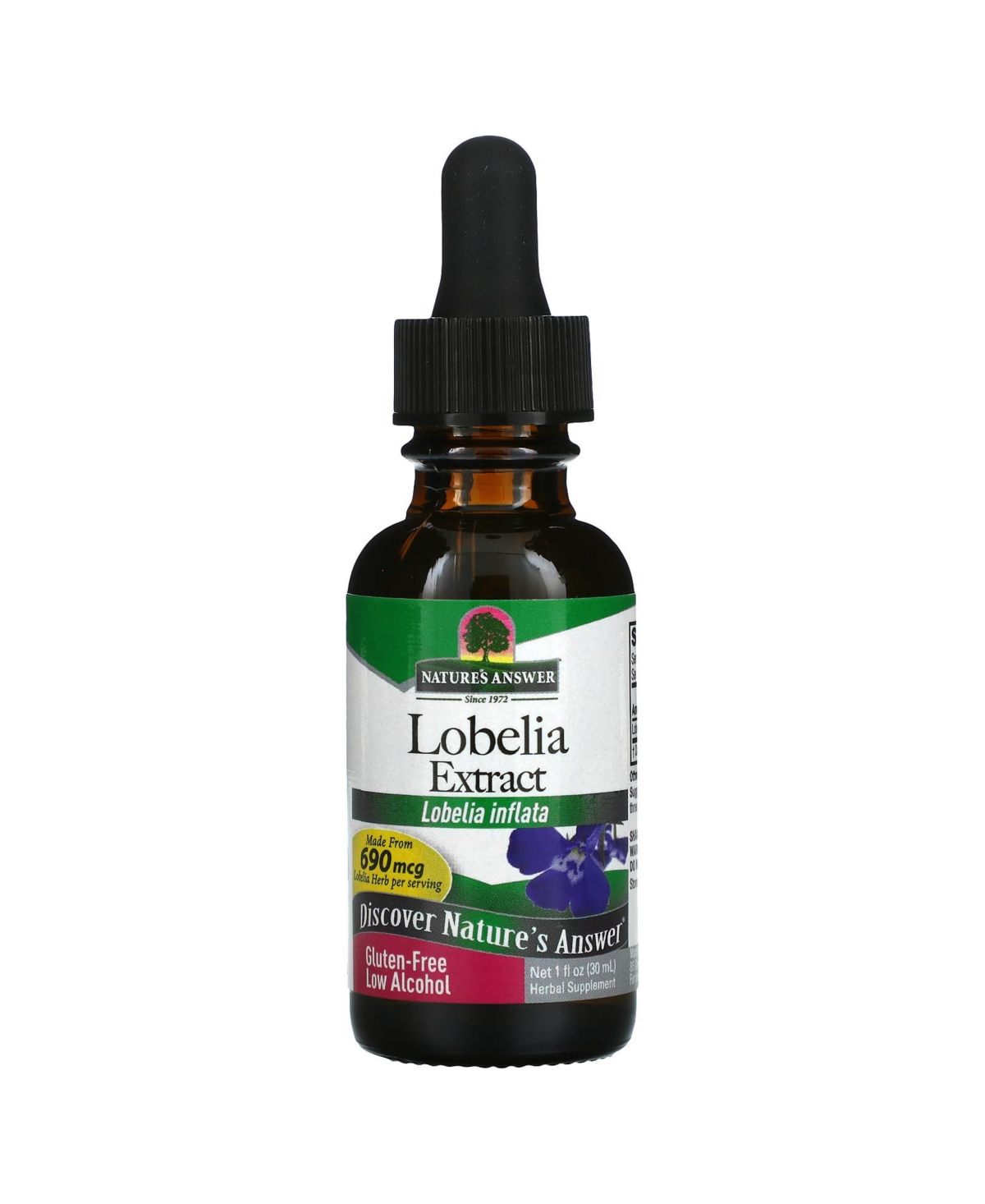 Lobelia Extract Low Alcohol 690 mg - 1 fl oz (30 ml) - Assorted Pre-pack (See Table