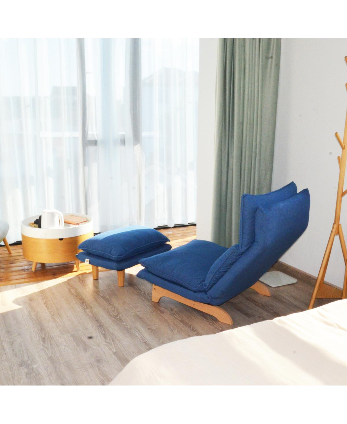 Streamdale Furniture Lazy Sofa Balcony Leisure Chair Bedroom Sofa Chair Foldable Reclining Chair Leisure Single