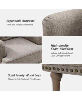 Mcgavock Traditional Wooden Upholstered Accent Chair with Tufted Back