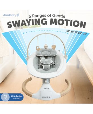 Nova Nature Baby Swing for Newborns – Natural Wood Toys, Electric Motorized Infant Swing, Bluetooth Music