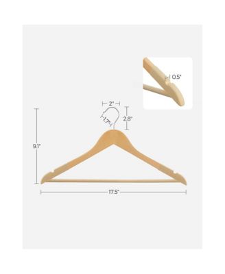 Set Of 20 Velvet Wooden Hangers