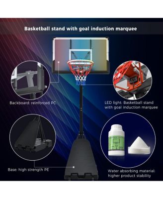 Streamdale Height-Adjustable LED Basketball Hoop System