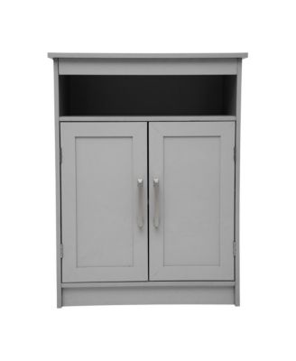 Vigo Bathroom Storage Cabinet With Adjustable Cabinet Shelf, Upper Open Shelf, And Magnetic Closure Doors