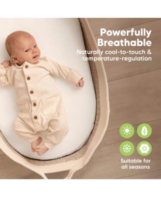 Bassinet Sheet for Baby Girls, Boys, 2-Pack Isla Fitted Bassinet Sheets, Bassinet Mattress Sheets