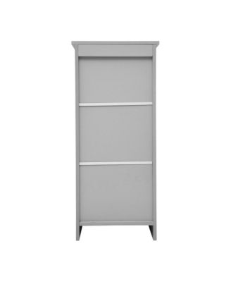Adjustable Shelf Magnetic Closure Bathroom Storage Cabinet with Open Upper Shelf