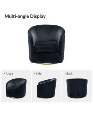 Swivel Accent Chair with Gold Metal Base for Living Room Nursery