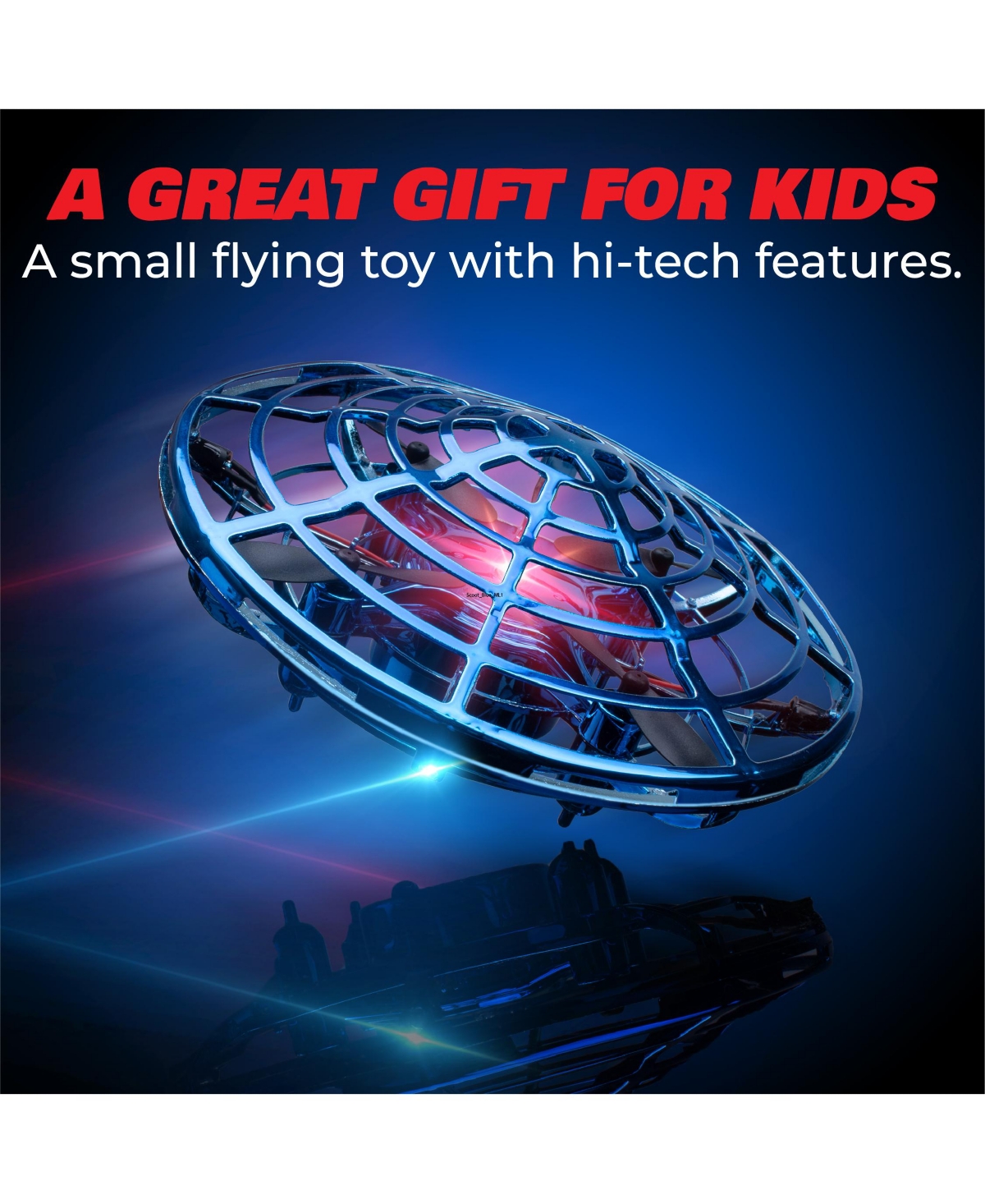 Force1 Scoot Hand Operated Drone for Kids or Adults -- Blue