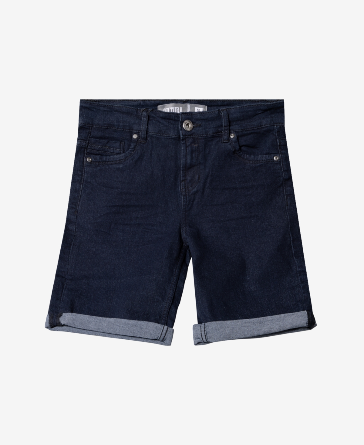 Cultura Little Boys Roll-Up Denim Shorts 2-Pack -light blue