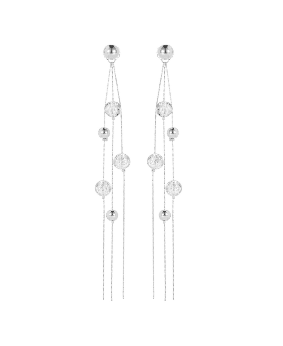 FrostLily Azeztulite Crystal and Bead Drop Earrings - Gold
