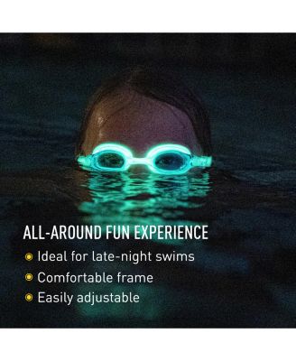 FlowGlow Goggles - Glow-in-the-Dark, Adjustable, Green