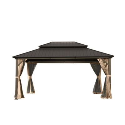 12' x 16' Aluminum Gazebo with Double Roof