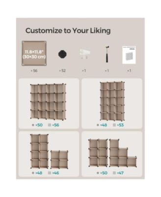 Modular 16-Cube Storage Organizer for Wardrobe, Closet, or Bedroom Use