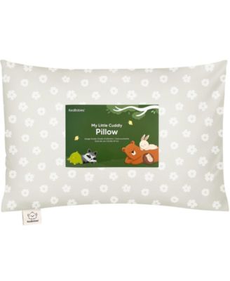 Cuddly Toddler Pillow with Pillowcase, 13X18 Kids Pillow for Sleeping, Small Travel Pillows, Nursery Pillow