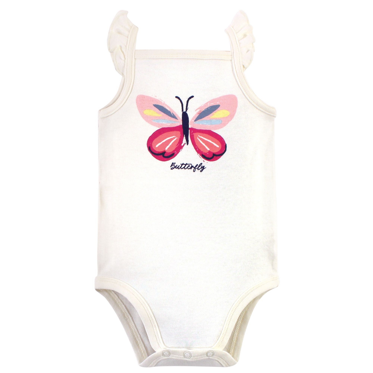Touched by Nature Baby Girls Baby Organic Cotton Bodysuits 5pk,- Bright butterflies
