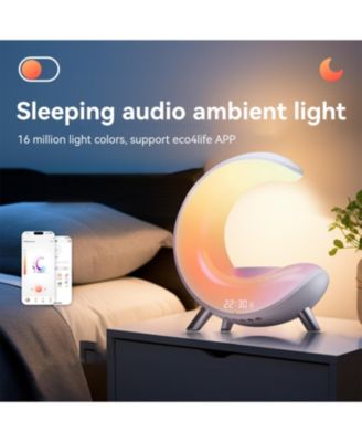 Smart Atmosphere Desk Lamp with Alarm Clock, Bluetooth Speaker, Wireless Charging Station