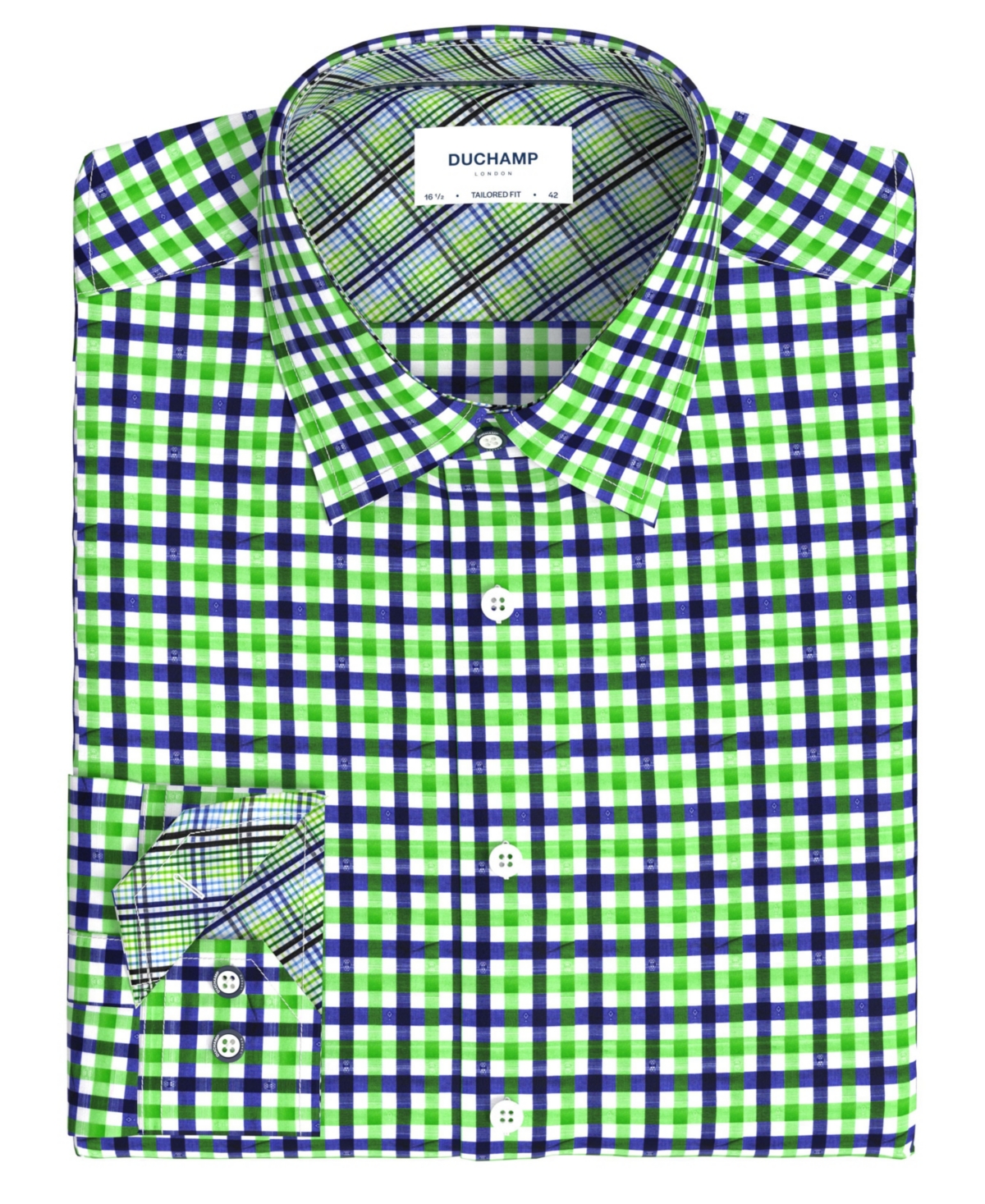 Men's Plaid Dress Shirt - Green