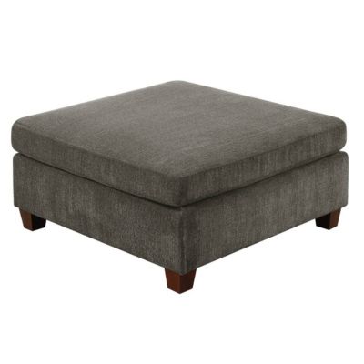 Streamdale Grey Chenille Ottoman Cushion